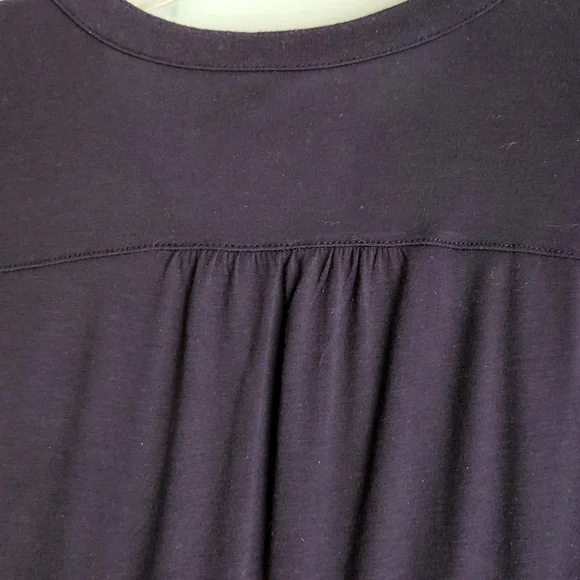 Liz Claiborne, Women's M, Navy,l Fold Over Sleeve, 7 Silver Colored Buttons - Picture 8 of 8